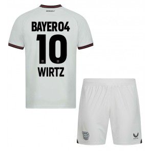Bayer Leverkusen Florian Wirtz #10 Bortaställ Barn 2023-24 Kortärmad (+ Korta byxor)